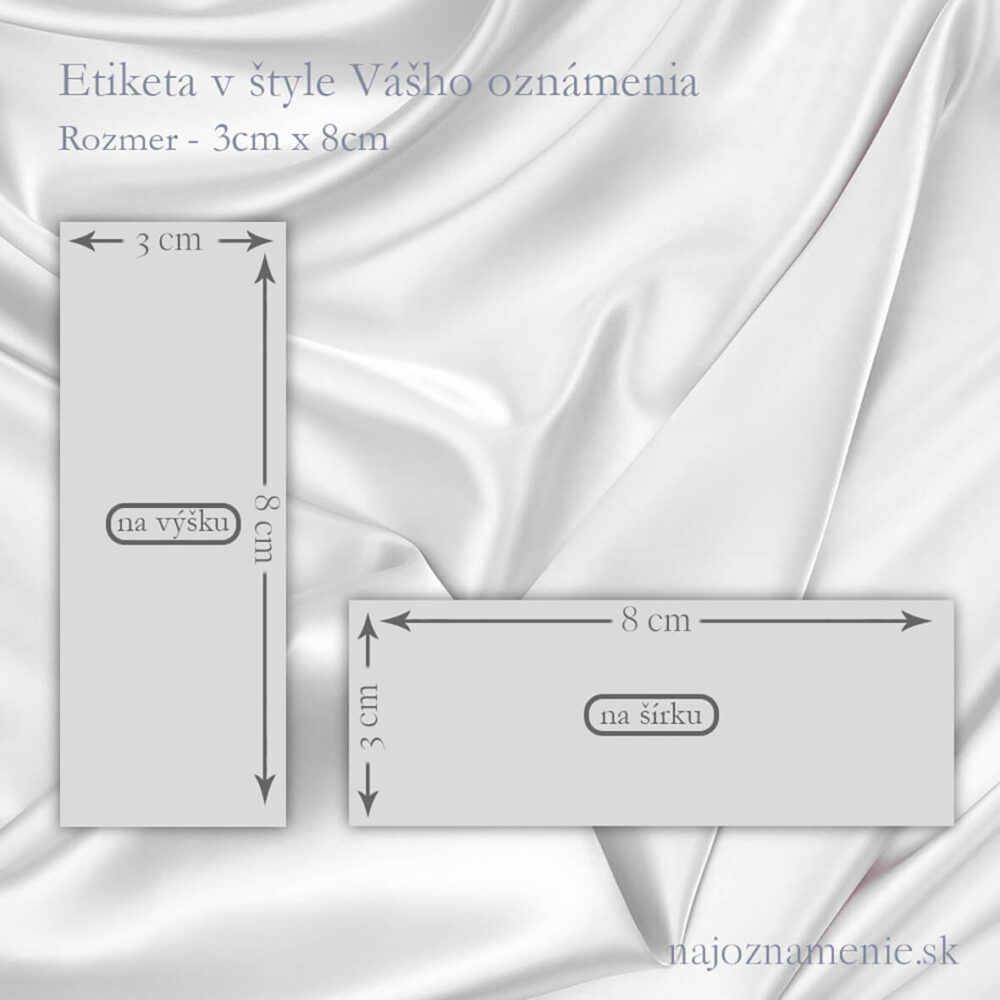 Etiketa vo Vašom štýle - rozmer 3cm x 8cm - Image 2