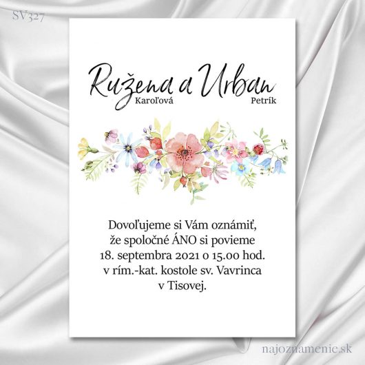 Svadobné oznámenie - SV327