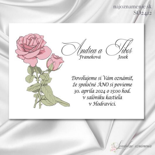 Svadobné oznámenie - SO2412
